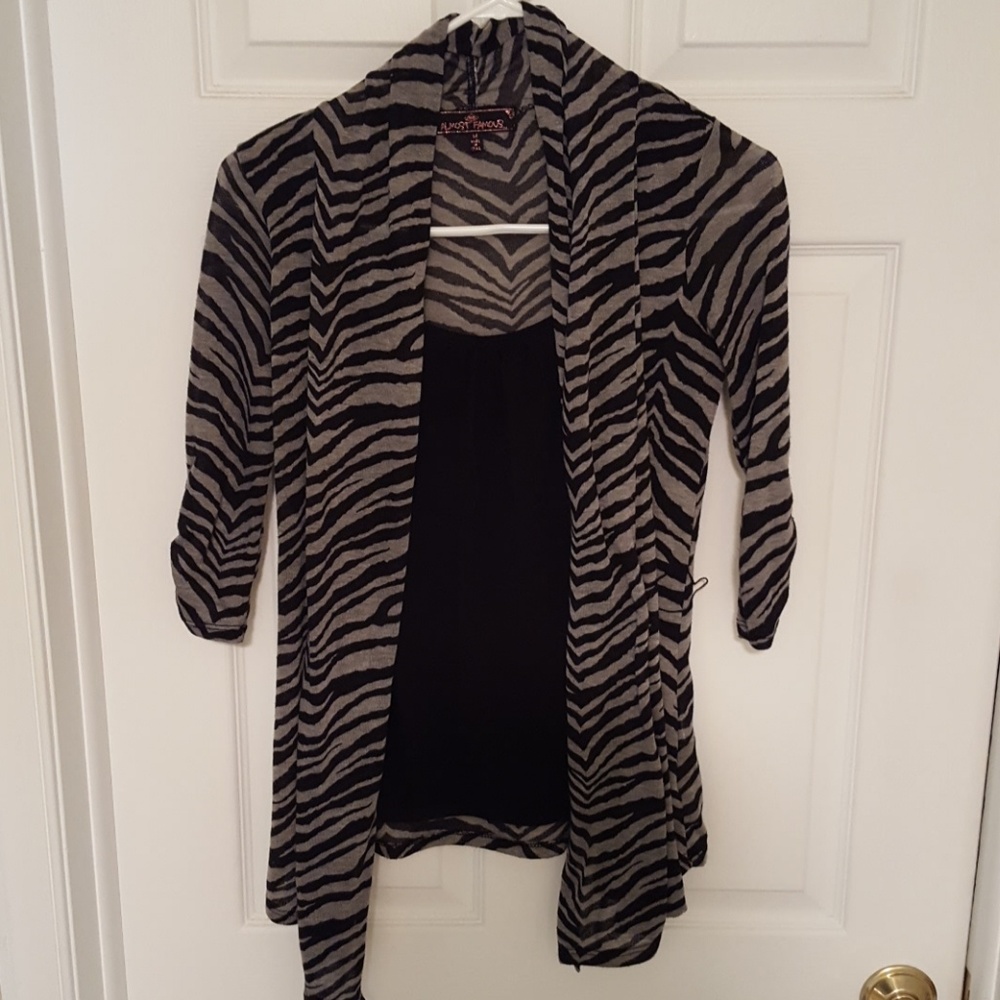 Almost Famous Black/Gray Blouse